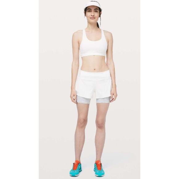 Lululemon Mesh Over Miles Short *3" White Size 12 Running Outdoor Athletic - Picture 4 of 12